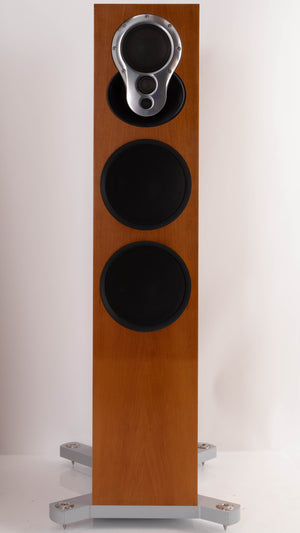 Front view of a used Linn 242 Floorstanding Speaker in a Cherry finish