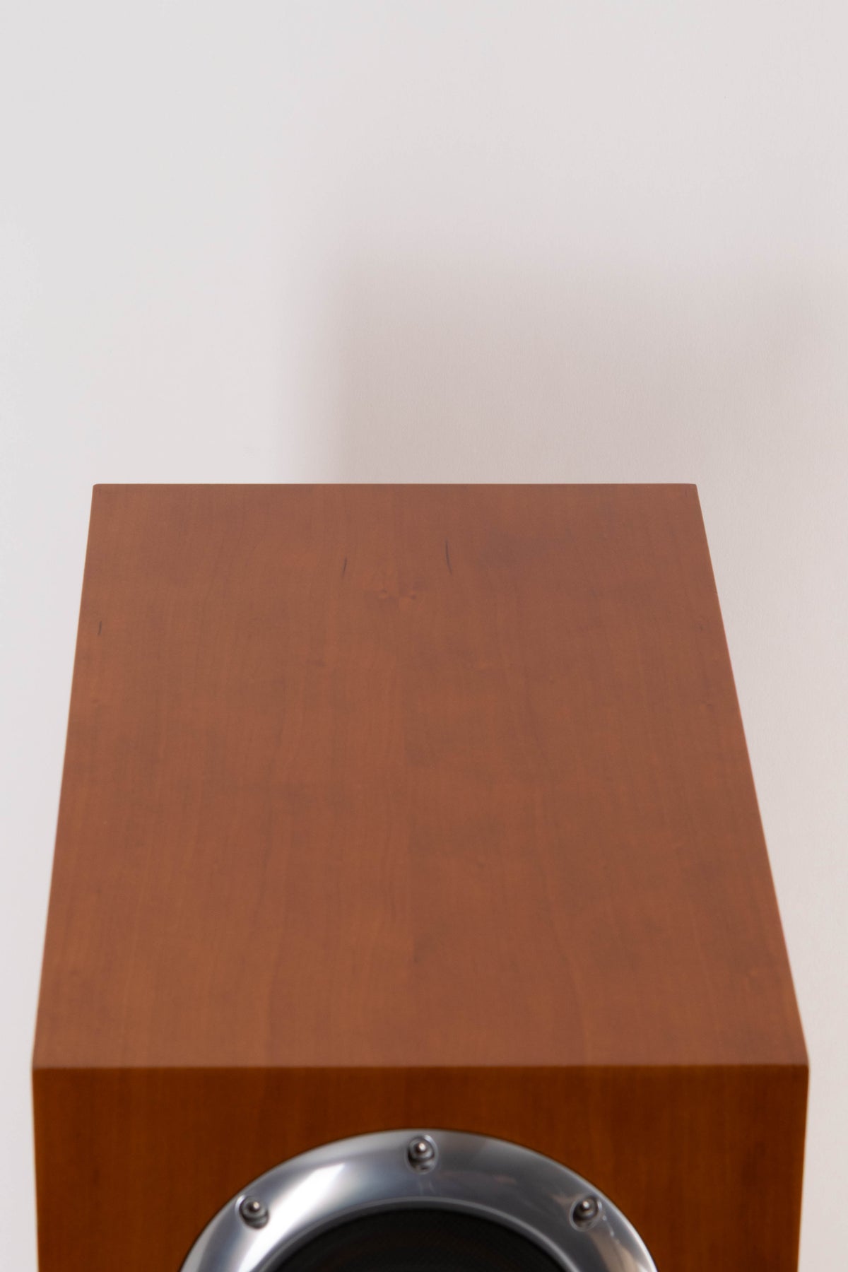 Top of a used Linn 242 Floorstanding Speaker in a Cherry finish