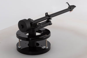Rear left angle of a used Linn Akito MK3B Tonearm in a black finish 