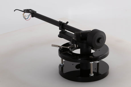 Rear right angle of a used Linn Akito MK3B Tonearm in a black finish 