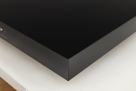 Front right corner of a used Linn Klimax Exaktbox W/ Organic DAC in a black finish