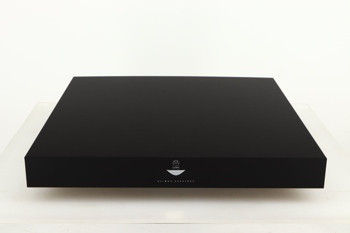 Front view of a used Linn Klimax Exaktbox W/ Organic DAC in a black finish