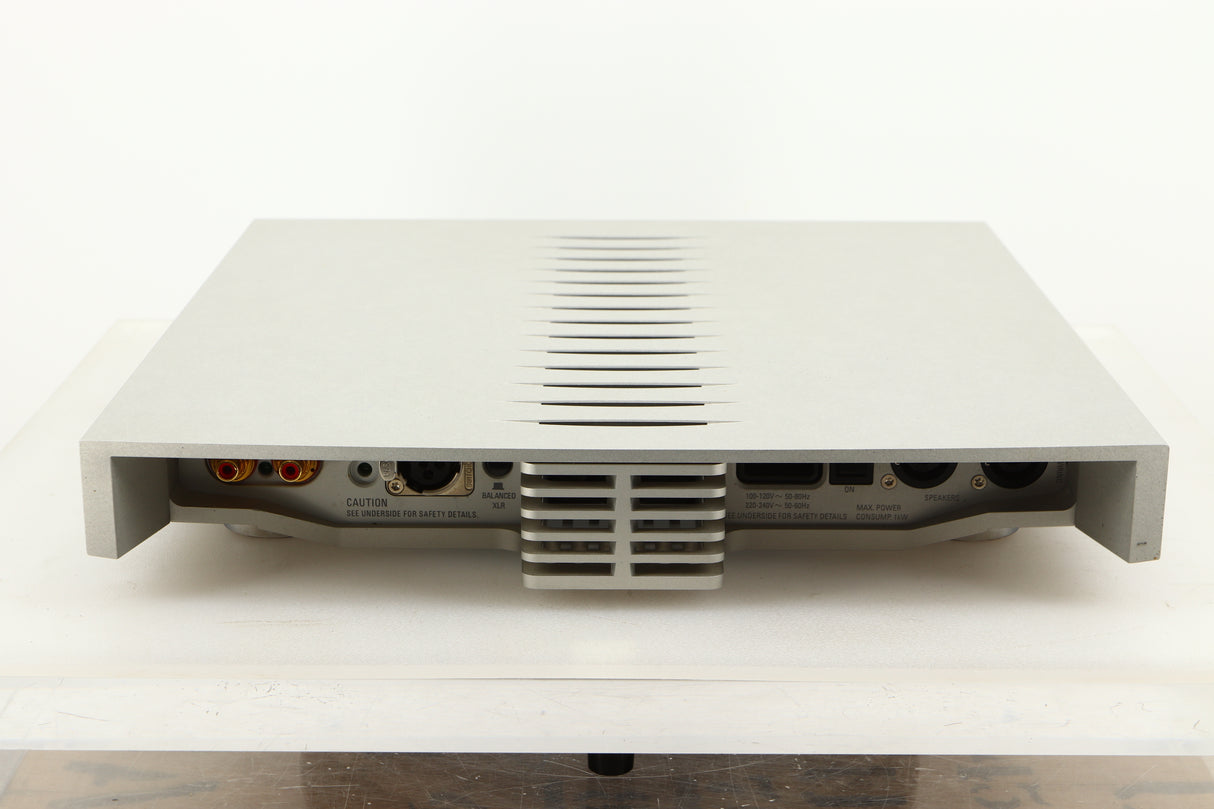 Rear view of a used Linn Klimax Solo 500 Power Amplifier with Dynamik Power Supply