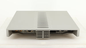 Rear of a used Linn Klimax Solo 500 Power Amplifier in a silver finish