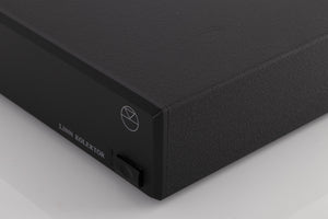 Front right corner of a used Linn Kolektor Pre Amplifier in a Black finish