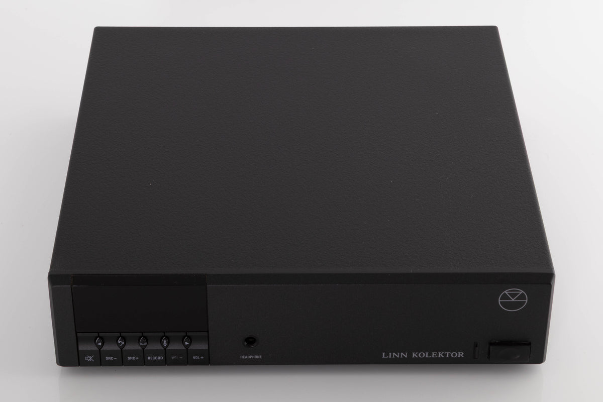 Top of a used Linn Kolektor Pre Amplifier in a Black finish