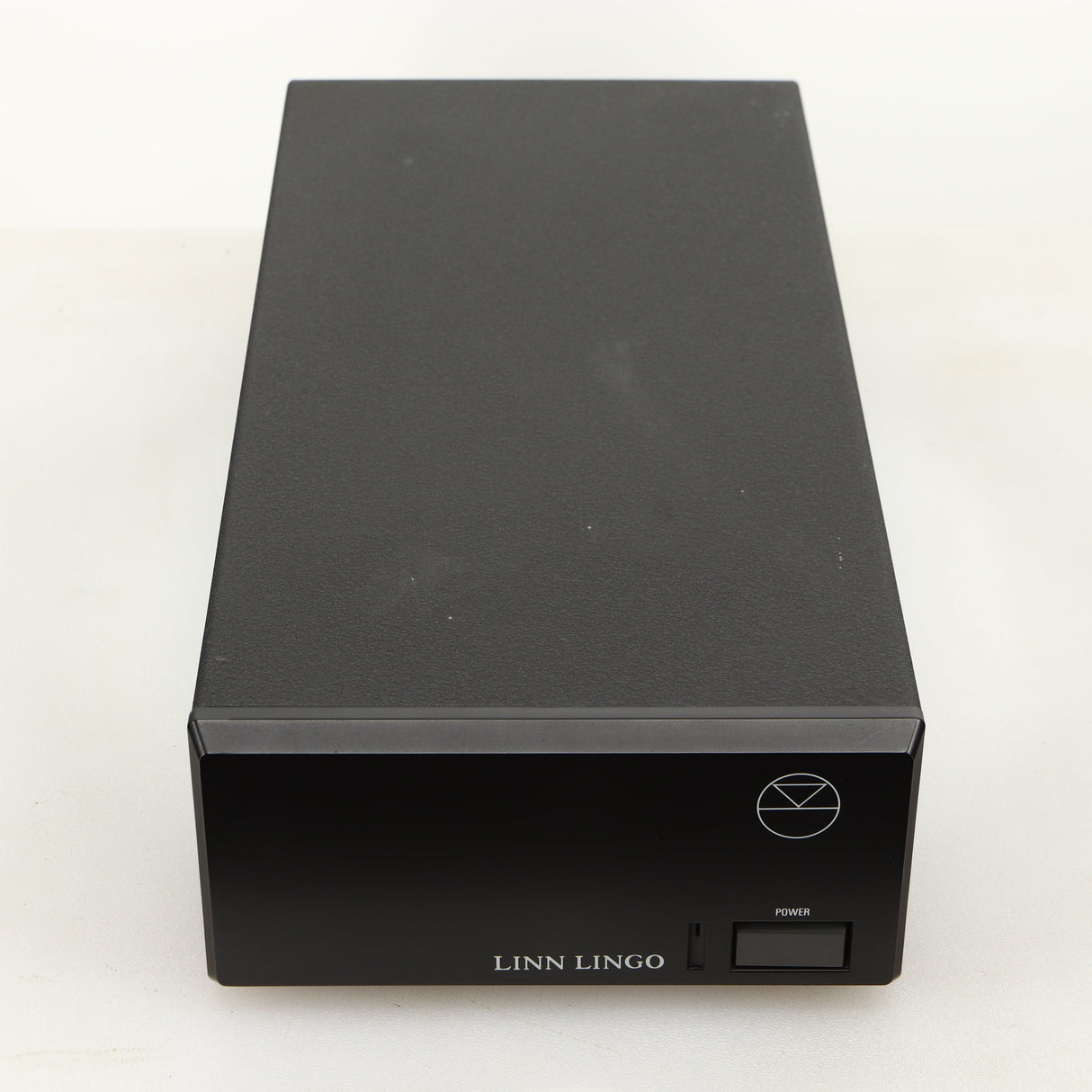 Top of a used Linn Lingo Power Supply in a black finish