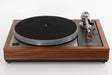 Front view of a Linn LP12 Turntable in Afromosia with Ittok LVII Tonearm and Ortofon 2M Bronze Cartridge