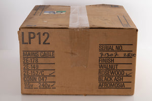 Box of a used Linn LP12 Turntable