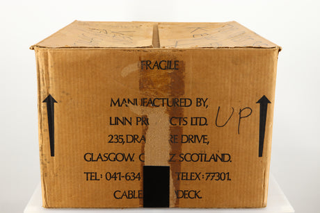 Box of a used Linn LP12 Turntable / Ittok Tonearm / Hercules Power Supply