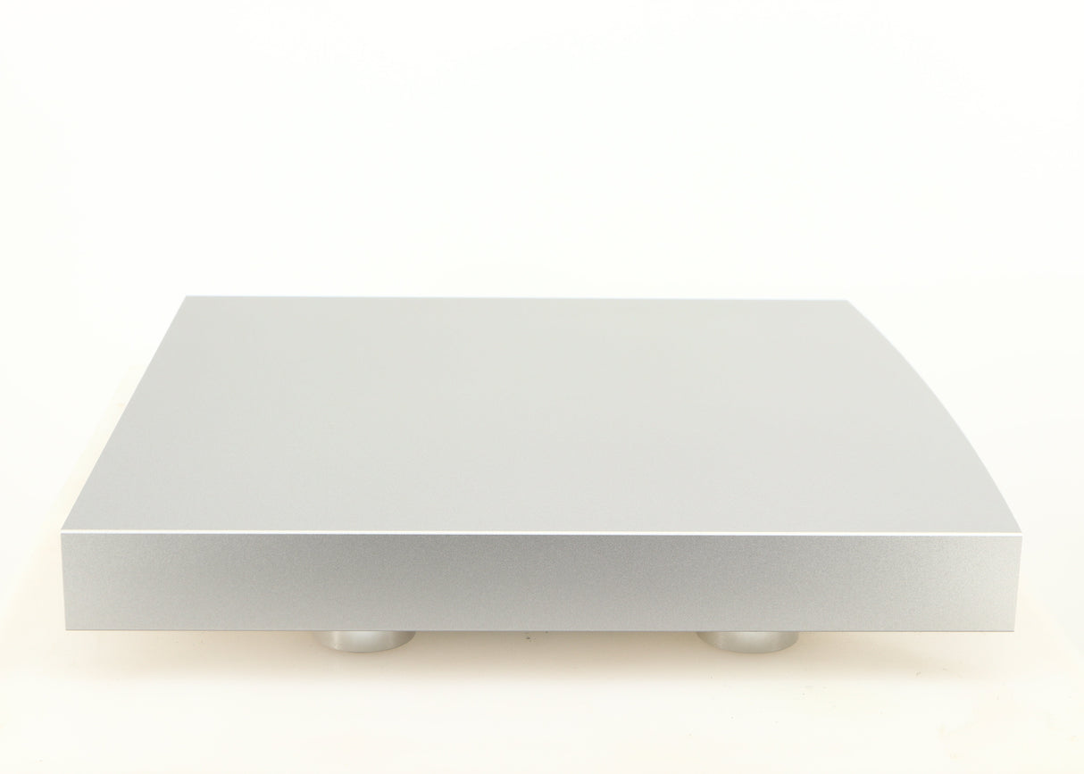 Right side view of a used Linn Radikal 2 Utopic Turntable Power Supply in a silver finish