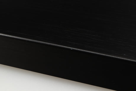 Close up of a used Lumin D2 Network Streamer in a black finish showing tiny nick on left side