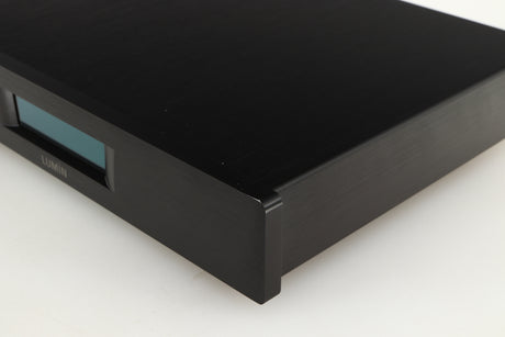 Front right corner of a used Lumin D2 Network Streamer in a black finish