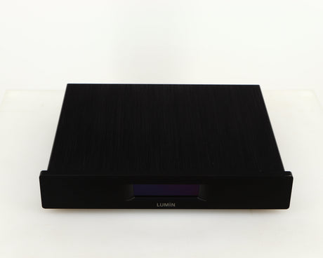 Top of a used Lumin D2 Network Streamer in a black finish