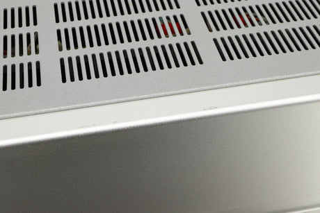 Close up view of a used Luxman L-505u Integrated Amplifier
