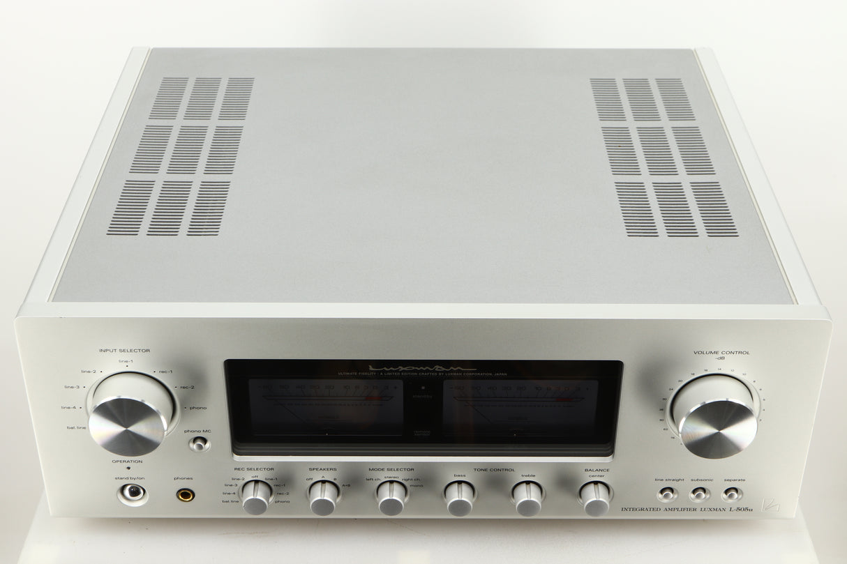 Top view of a used Luxman L-505u Integrated Amplifier