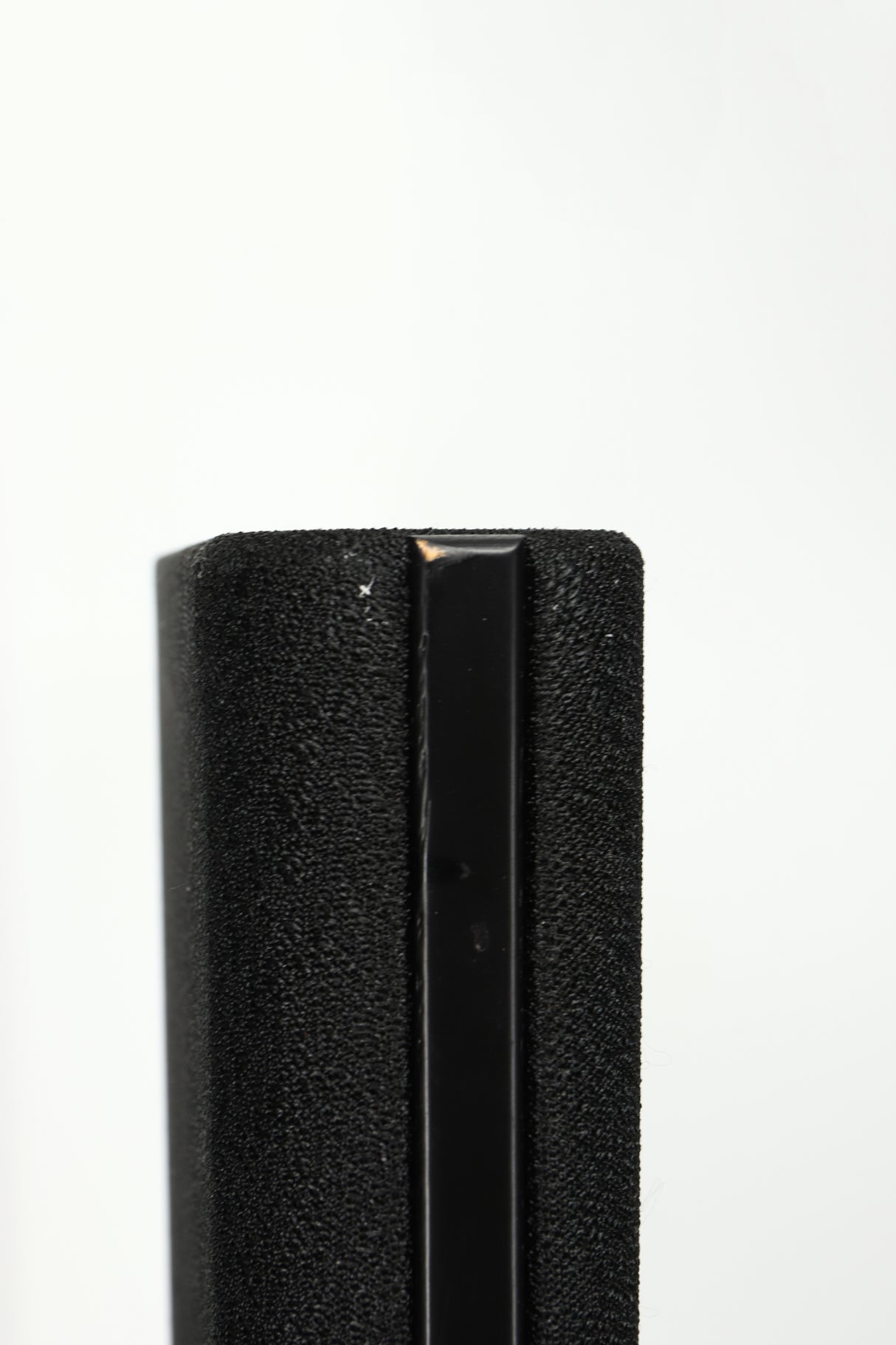 Close up view of a Magneplanar 1.7 Floorstanding Speaker in Black Wood Stiles / Black finish