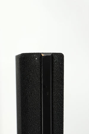 Close up view of a Magneplanar 1.7 Floorstanding Speaker in Black Wood Stiles / Black finish