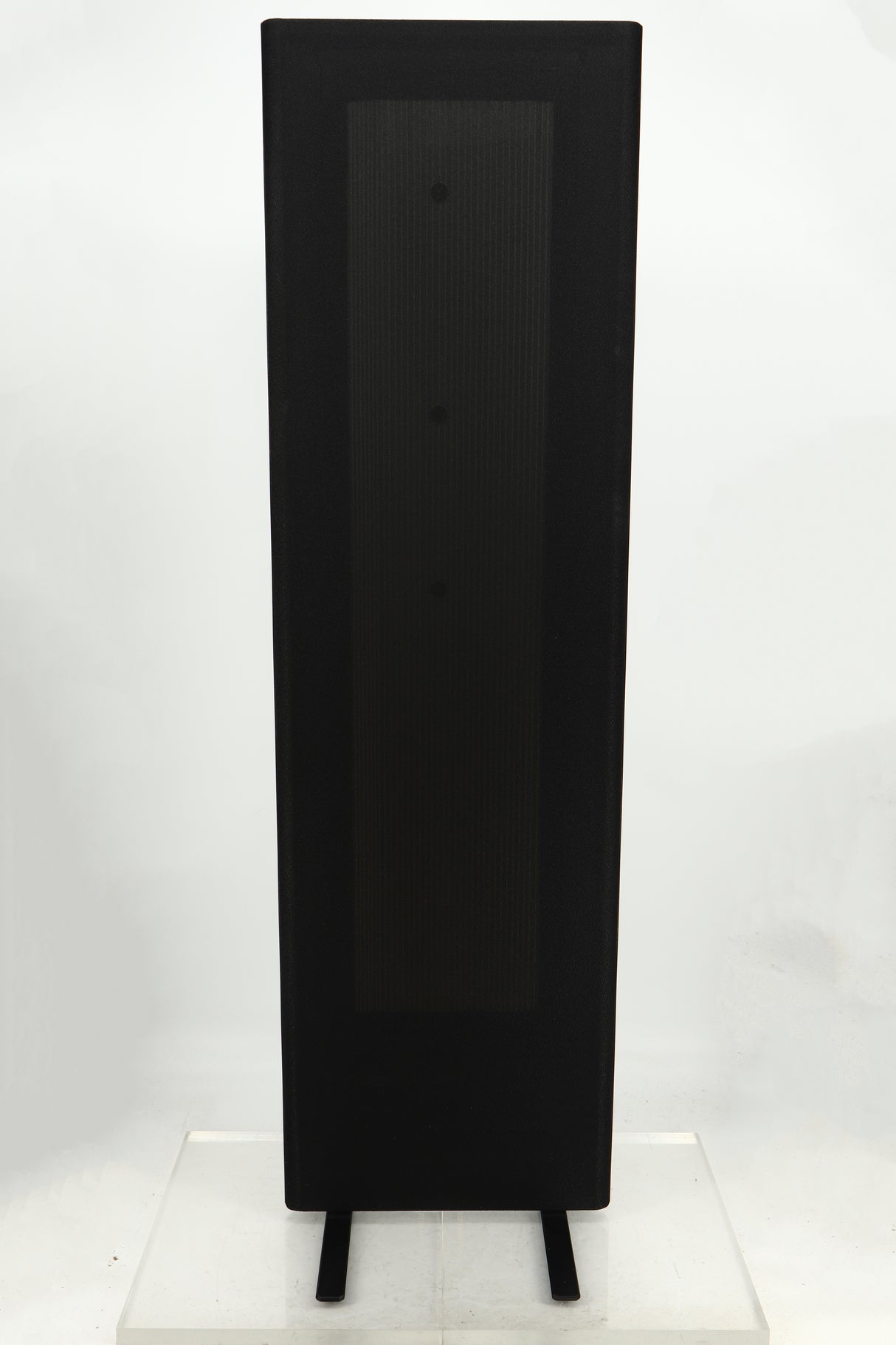 Front view of a Magneplanar 1.7 Floorstanding Speaker in Black Wood Stiles / Black finish