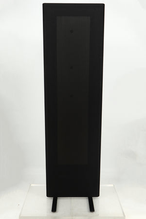 Front view of a Magneplanar 1.7 Floorstanding Speaker in Black Wood Stiles / Black finish