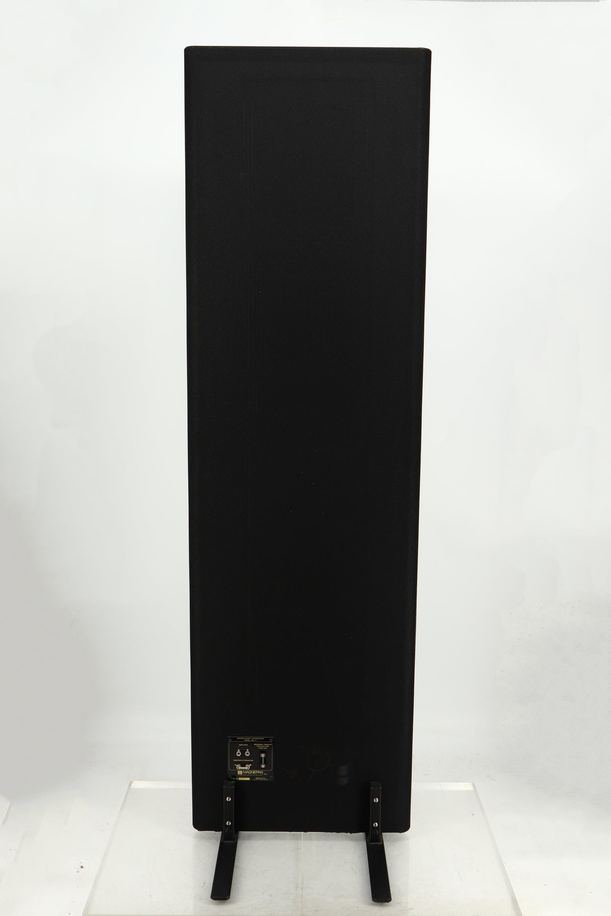 Rear view of a Magneplanar 1.7 Floorstanding Speaker in Black Wood Stiles / Black finish