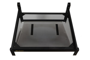 Top of a used Mana Sound Turntable Wall Shelf in a black finish