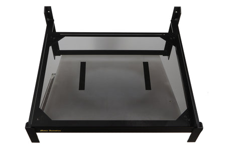 Top of a used Mana Sound Turntable Wall Shelf in a black finish