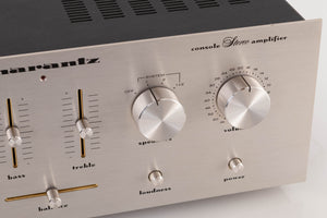 Close up view of a used Marantz 1050 Integrated Amplifier