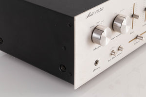 Front left corner view of a used Marantz 1050 Integrated Amplifier