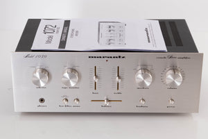 Front view of a used Marantz 1050 Integrated Amplifier with manual