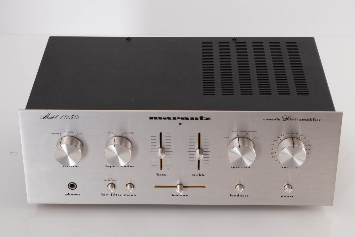 Top view of a used Marantz 1050 Integrated Amplifier
