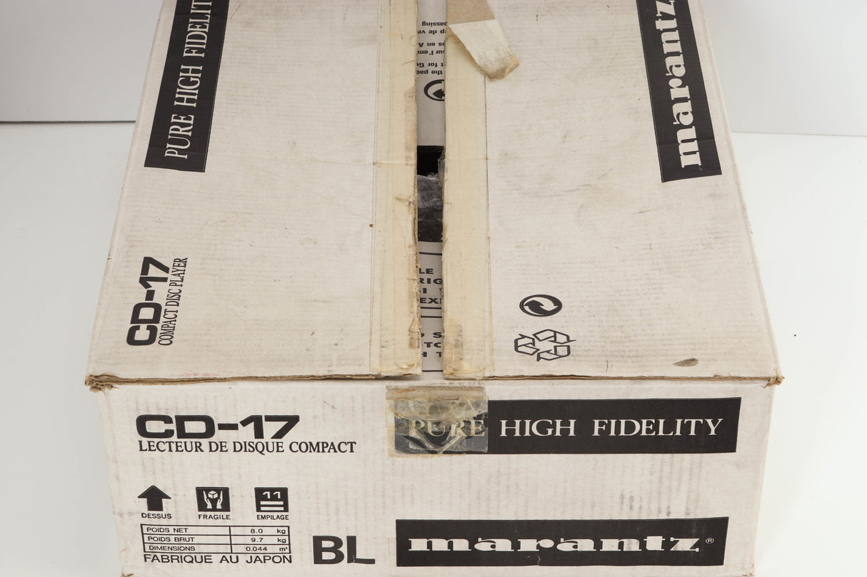 Box for a used Marantz CD-17 CD Player in a black finish