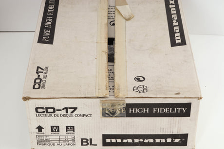 Box for a used Marantz CD-17 CD Player in a black finish