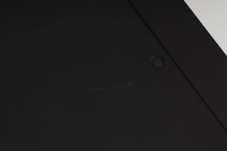 Close up of a used Marantz CD-17 CD Player in a black finish showing scratch on top