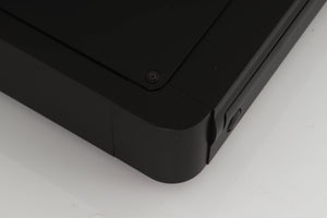 Front left corner of a used Marantz CD-17 CD Player in a black finish