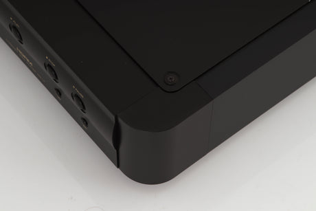 Front right corner of a used Marantz CD-17 CD Player in a black finish