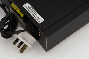 Rear left corner of a used Marantz CD-17 CD Player in a black finish