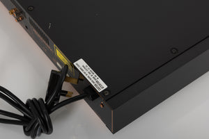 Rear left corner of a used Marantz CD-17 CD Player in a black finish