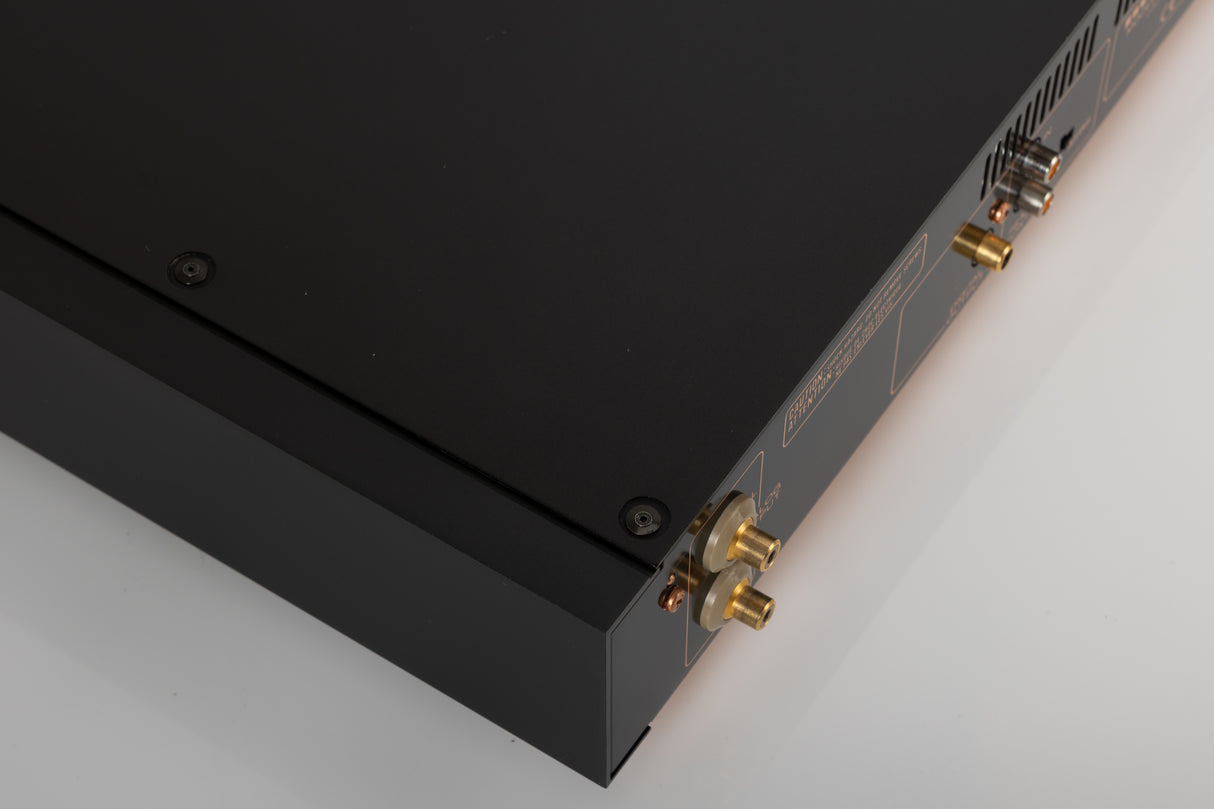 Rear right corner of a used Marantz CD-17 CD Player in a black finish