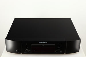 Top of a used Marantz CD6007 CD Player in a black finish