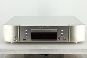 Front view of a used Marantz CD6007 CD Player in silver finish 