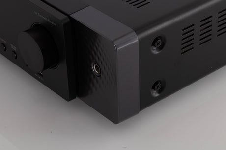 Front right corner view of a used Marantz Cinema 70s AV Amplifier in Black