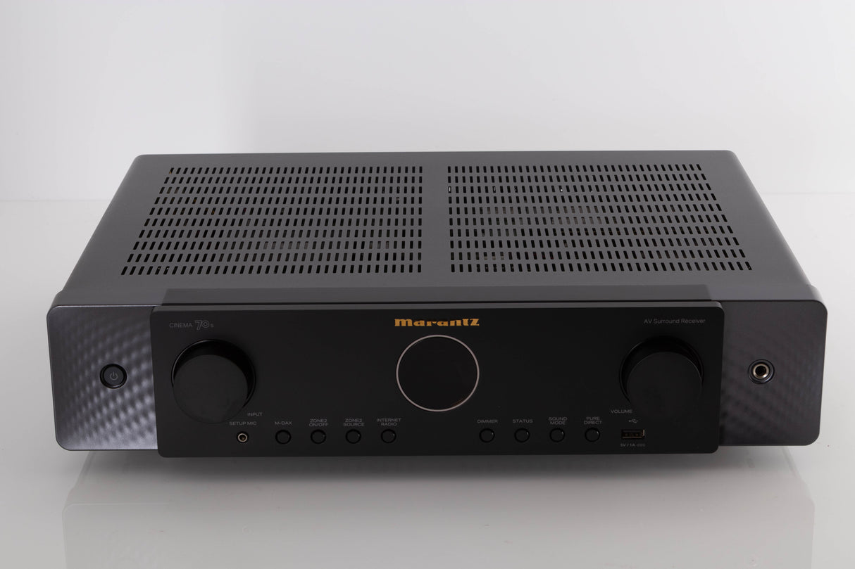 Front view of a used Marantz Cinema 70s AV Amplifier in Black