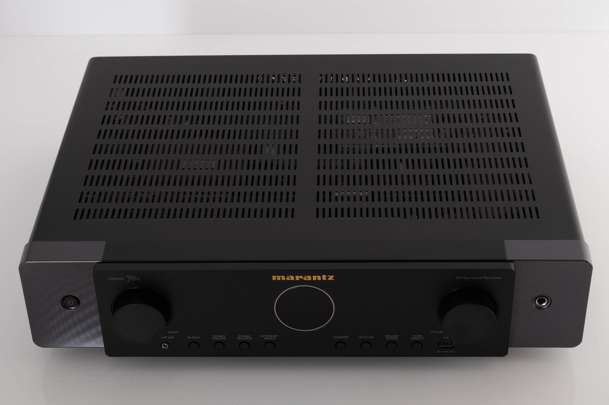 Top view of a used Marantz Cinema 70s AV Amplifier in Black