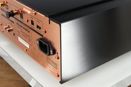 Rear left corner of a used Marantz KI Ruby Limited Edition SACD Player in a black finish