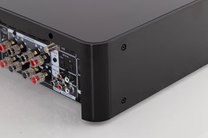 Rear right corner view of a used Marantz M-CR612 Network CD Receiver in Black