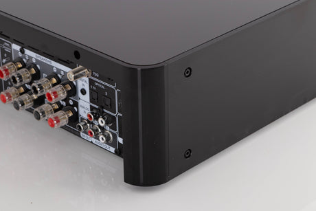 Rear right corner view of a used Marantz M-CR612 Network CD Receiver in Black