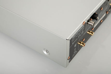 Rear right corner of a used Marantz NA7004 Network Streamer in a Silver finish