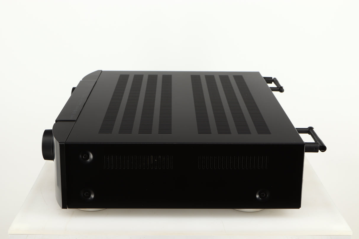 Right side view of a used Marantz NR1606 AV Receiver in a black finish