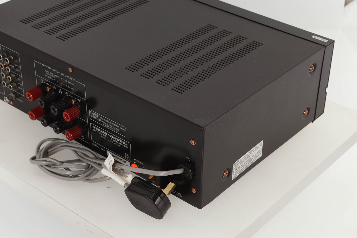 Rear right corner view of a used Marantz PM-40SE Integrated Amplifier